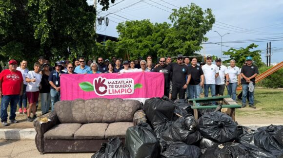 Extraen 600 costales de basura durante la jornada “Mazatlán Te Quiero Limpio”