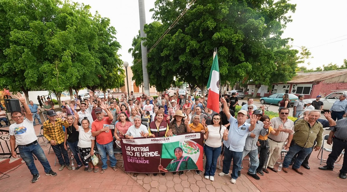 Tere Guerra Ochoa sostiene asamblea informativa en Bamoa, Guasave