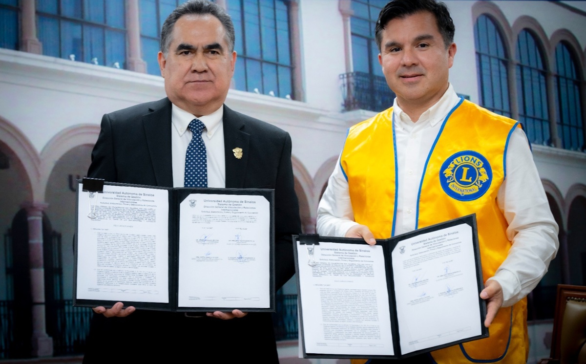 UAS y Club de Leones Culiacán Rosales AC firman convenio de colaboración