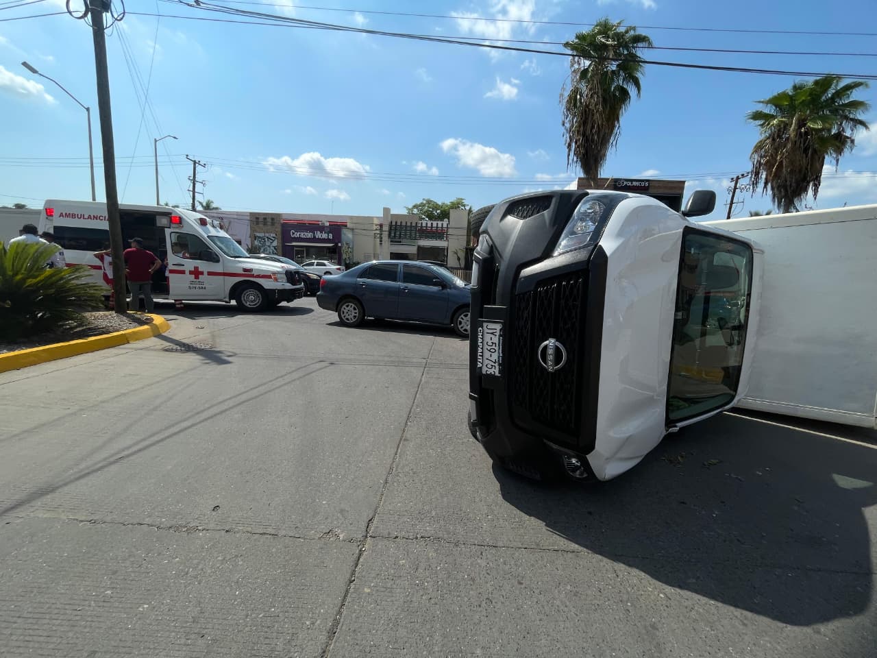 Volcadura en Los Mochis