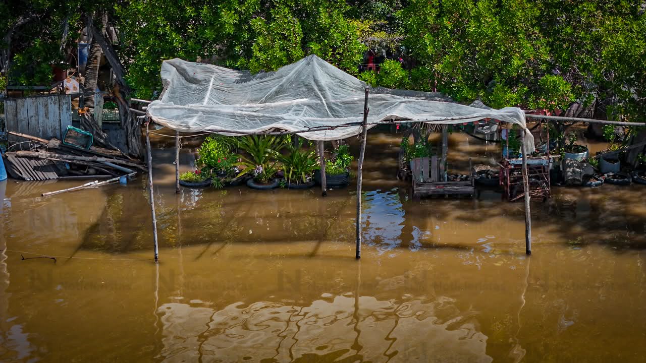 Así dejó la marea las casas en Las Aguamitas