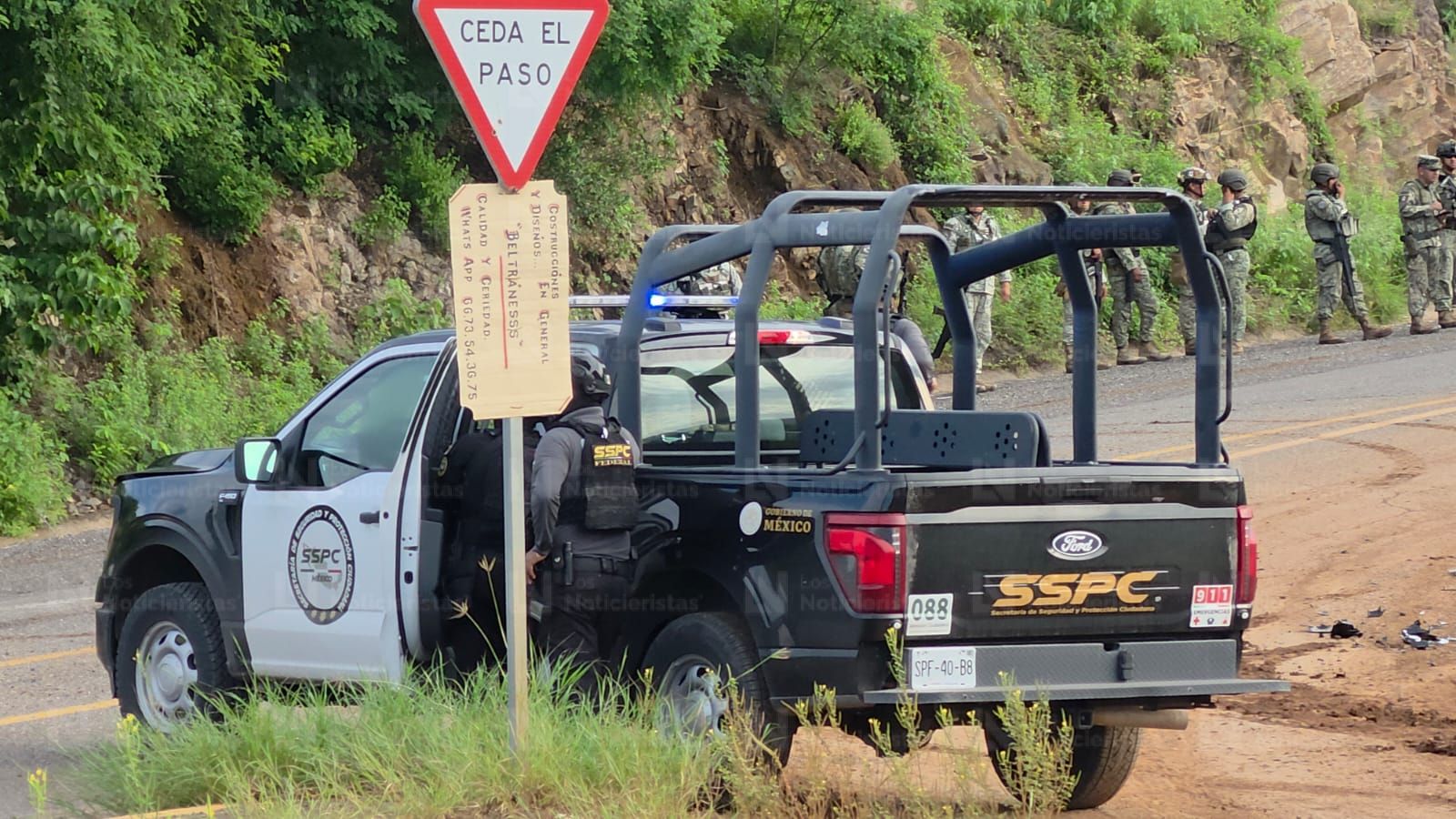 Atacan a balazos a Los Harfuch y se desata enfrentamiento rumbo a Jesús María
