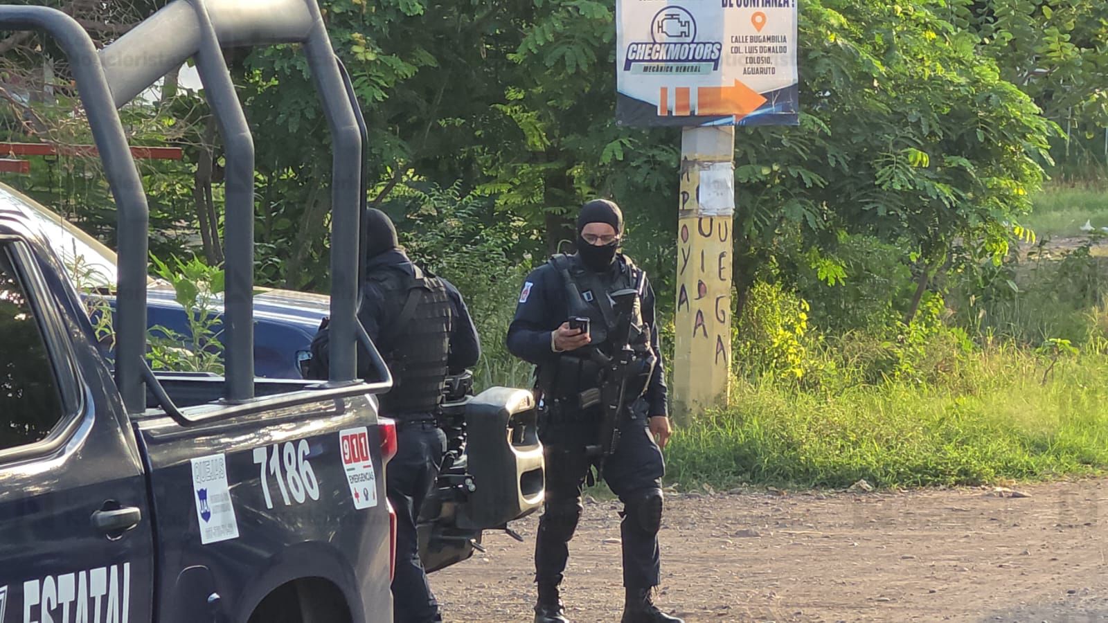 Atacan a policia en Aguaruto en Culiacán