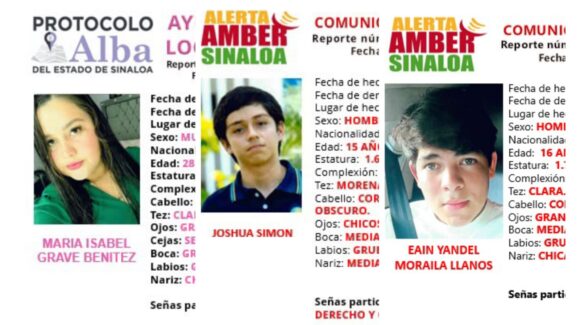 Fiscalía de Sinaloa activa fichas de búsqueda por la desaparición de dos menores y una joven mujer en Mazatlán, Sinaloa