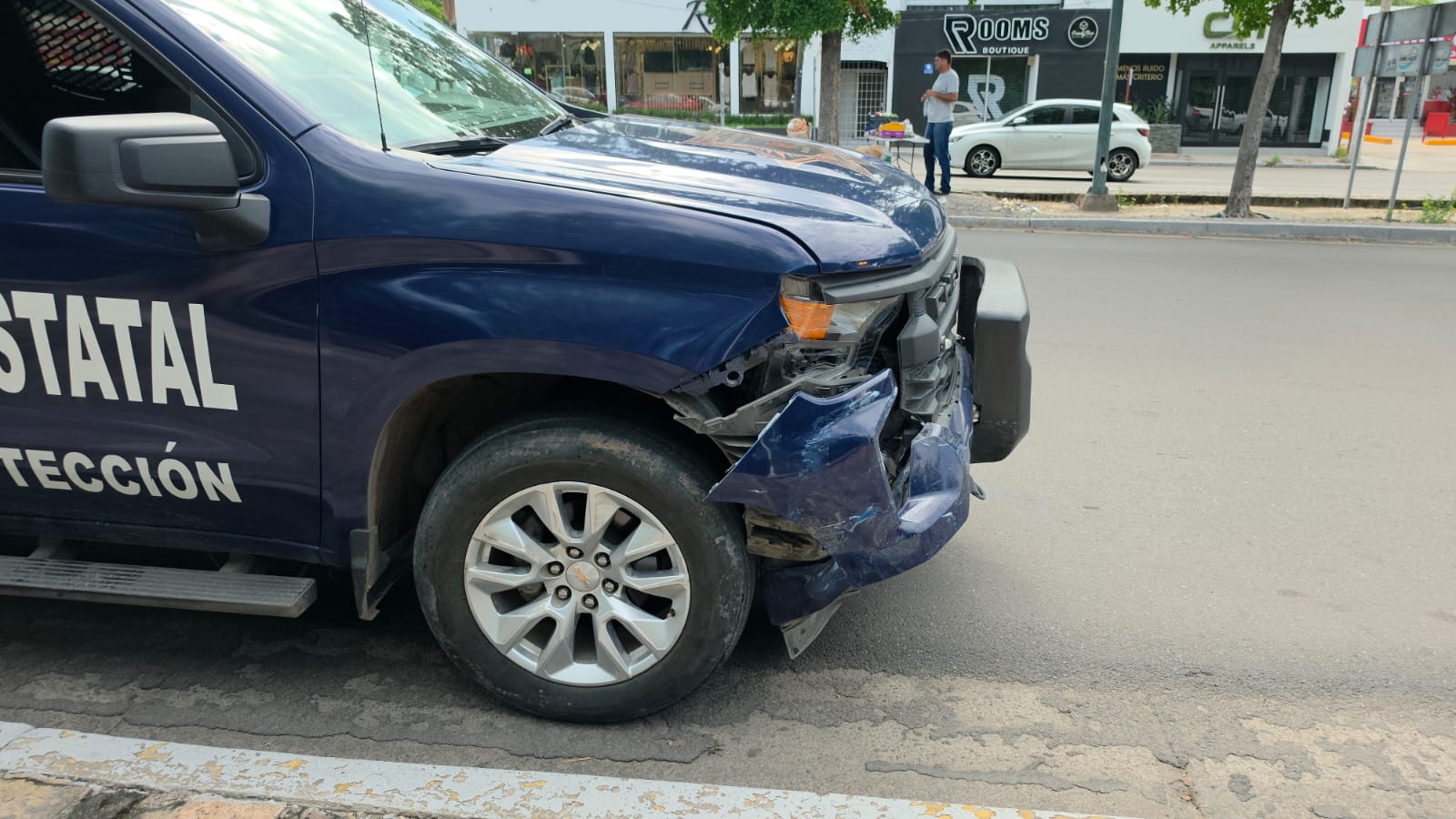 Choca patrulla de la Policia Estatal