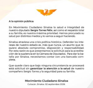 Comunicado de MC tema Sergio Torres
