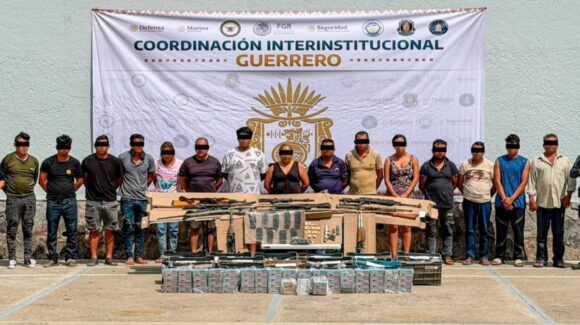 Detienen a 16 integrantes de Los Ardillos tras asesinato de agente de la Guardia Nacional en Guerrero