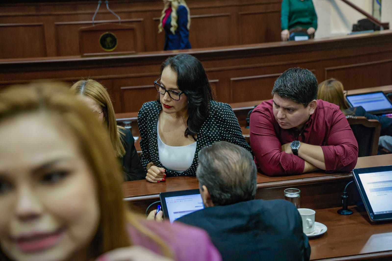 Diputada Paola Garate reclama en el Congreso