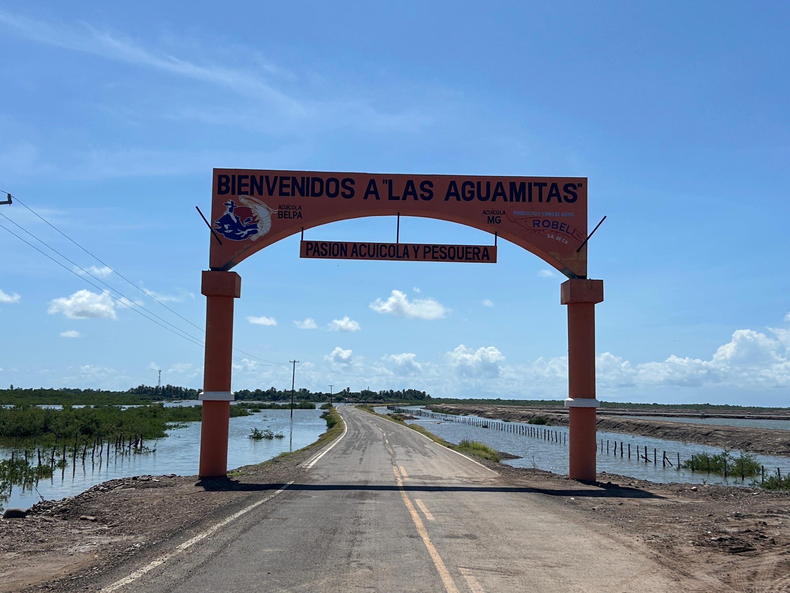 Entrada al campo pesquero Las Aguamitas