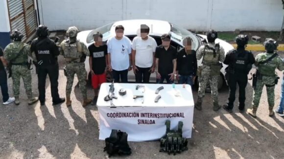Fueron cinco los detenidos tras operativo en el ejido San Manuel de Culiacán