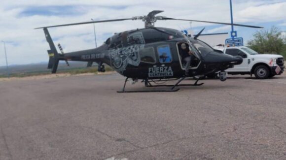 Helicóptero de la SSP de Chihuahua es atacado a balazos en Ojinaga; hay un policía herido