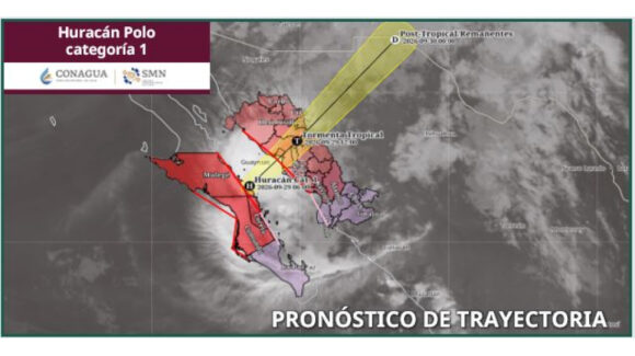 Huracán ‘Polo’ amenaza al norte de Sinaloa, dejará lluvias intensas, peligrosos vientos y oleaje de hasta 3 metros