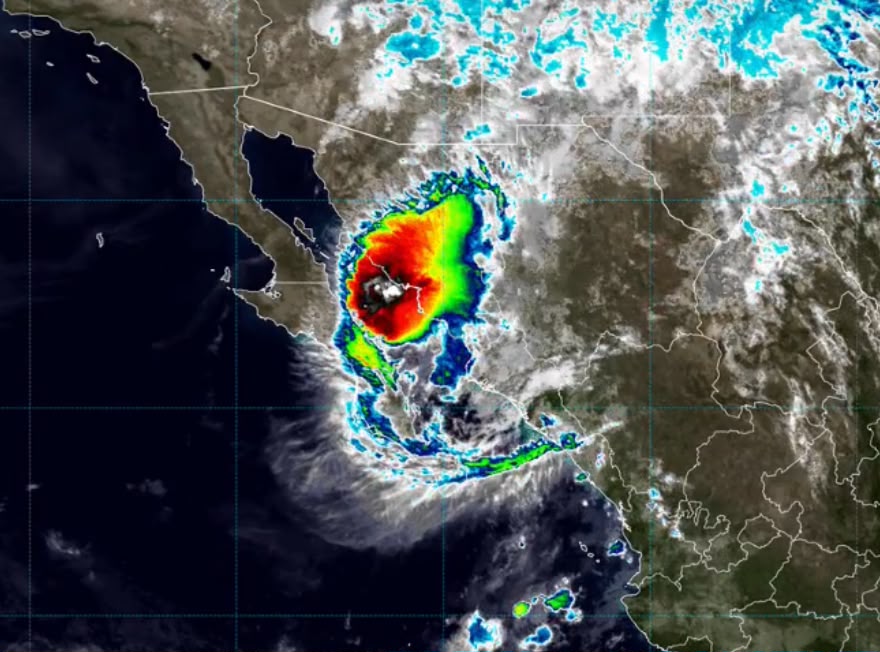 Huracán Polo tocó tierra en Sonora