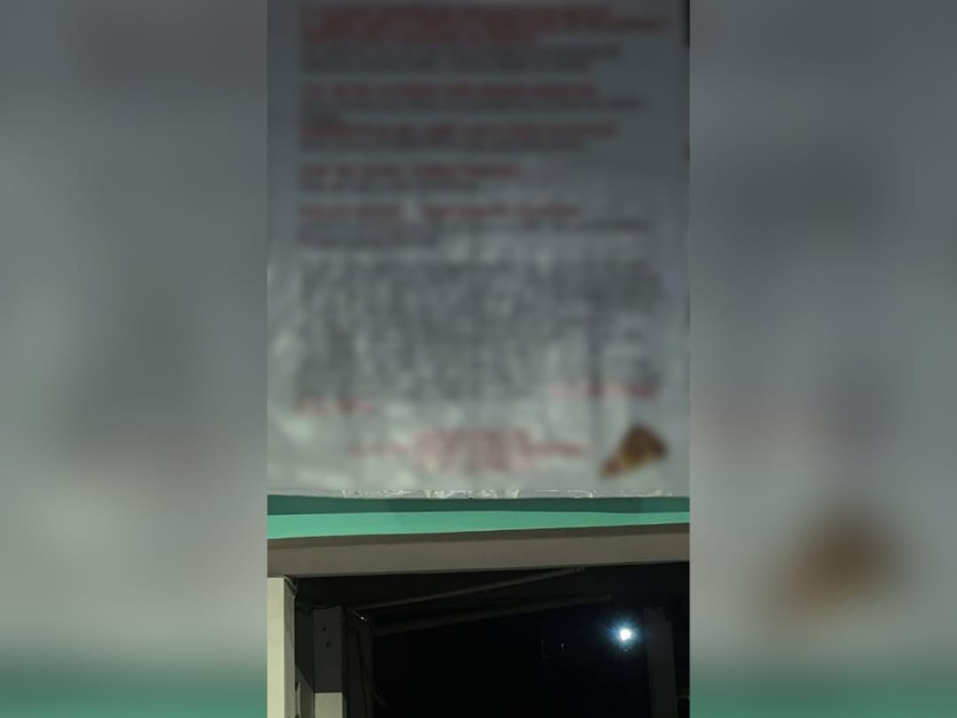 Mantas colocadas en el sur de Sinaloa