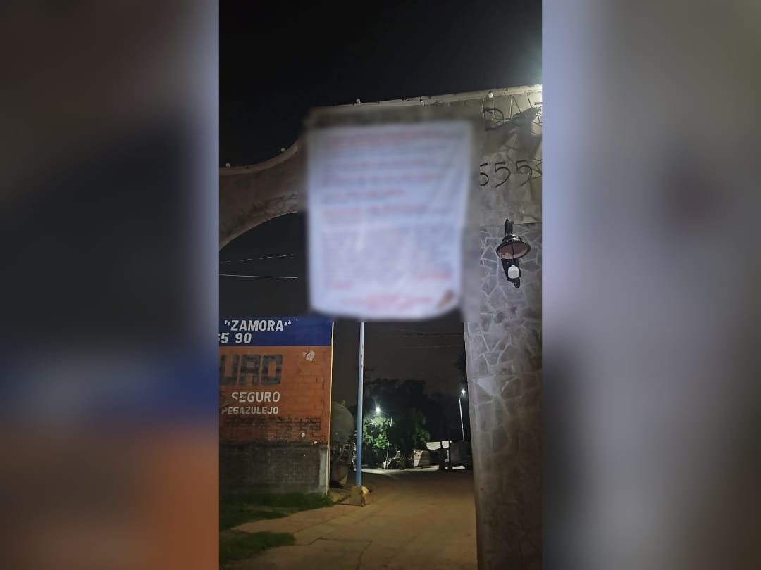 Mantas colocadas en el sur de Sinaloa