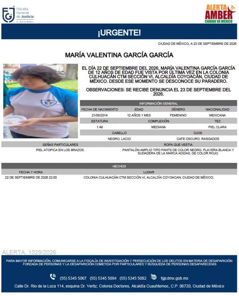 Cuatro adolescentes desaparecen en CDMX en dos días; activan alerta Amber