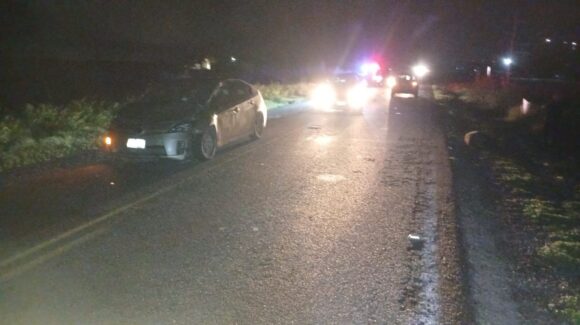 Potrillo provoca aparatoso choque entre dos vehículos en carretera estatal 19 de Guasave, Sinaloa