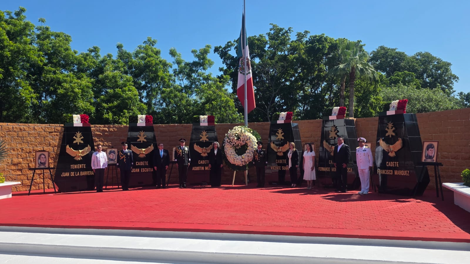 Rinden homenaje a los Niños Héroes de Chapultepec en Culiacán