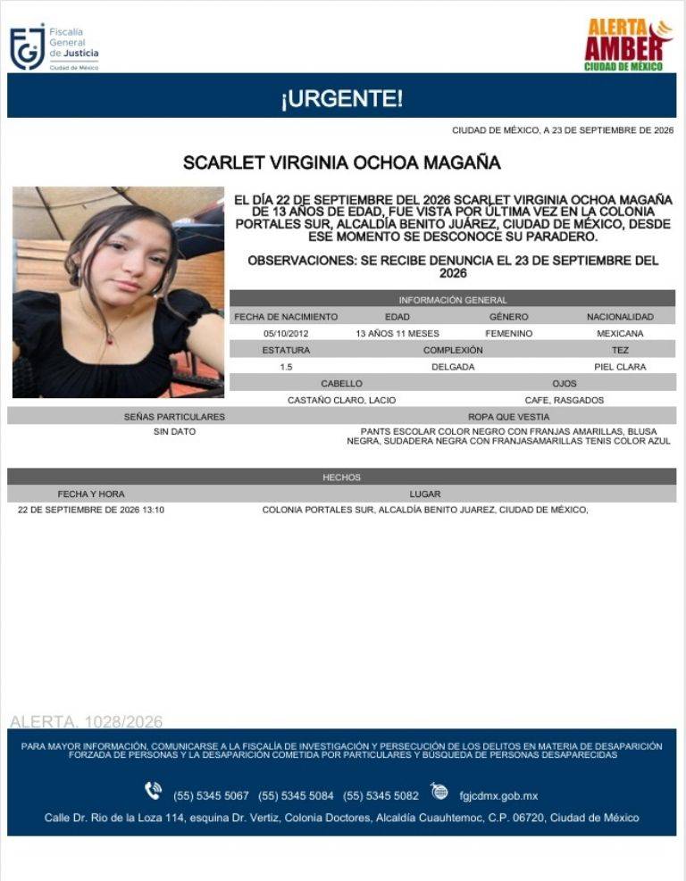 Cuatro adolescentes desaparecen en CDMX en dos días; activan alerta Amber