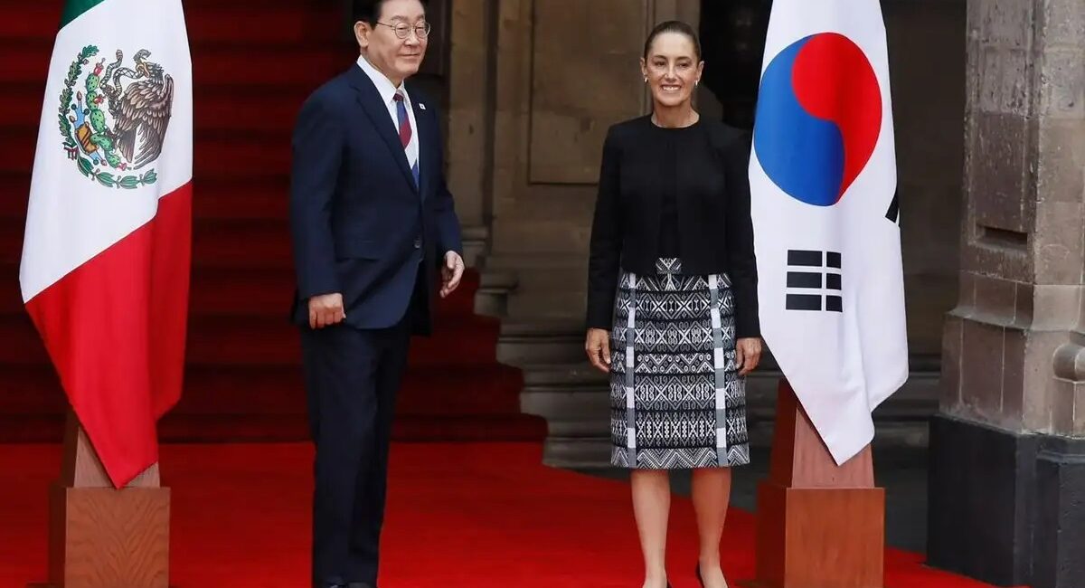 México y Corea del Sur estrechan lazos: Sheinbaum recibe a Lee Jae-Myung en Palacio Nacional