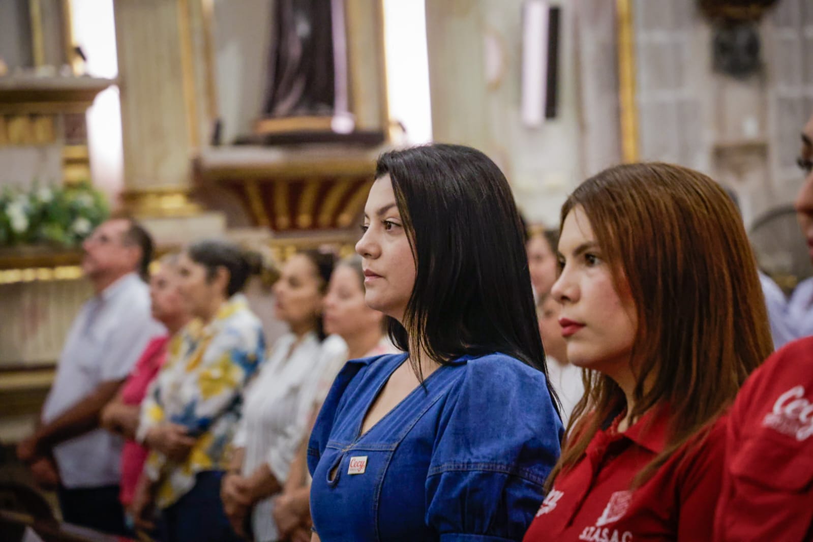Trabajadores del Stasac en la misa por el anivesario de Culiacán