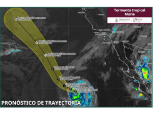 Trayectoria de la tormenta tropical Marie