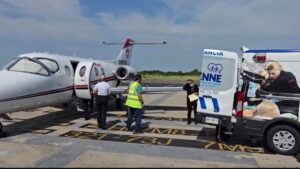 angel sera trasladado para recibir atencion medica en sacramento california aeropuerto