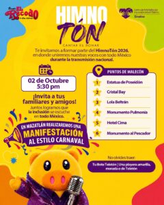 Anuncian el Himnotón en Mazatlán, Sinaloa