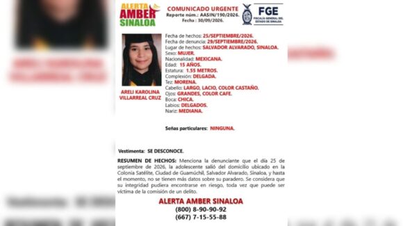 Piden a la población sumarse a la búsqueda de Areli Karolina, adolescente desaparecida en Guamúchil