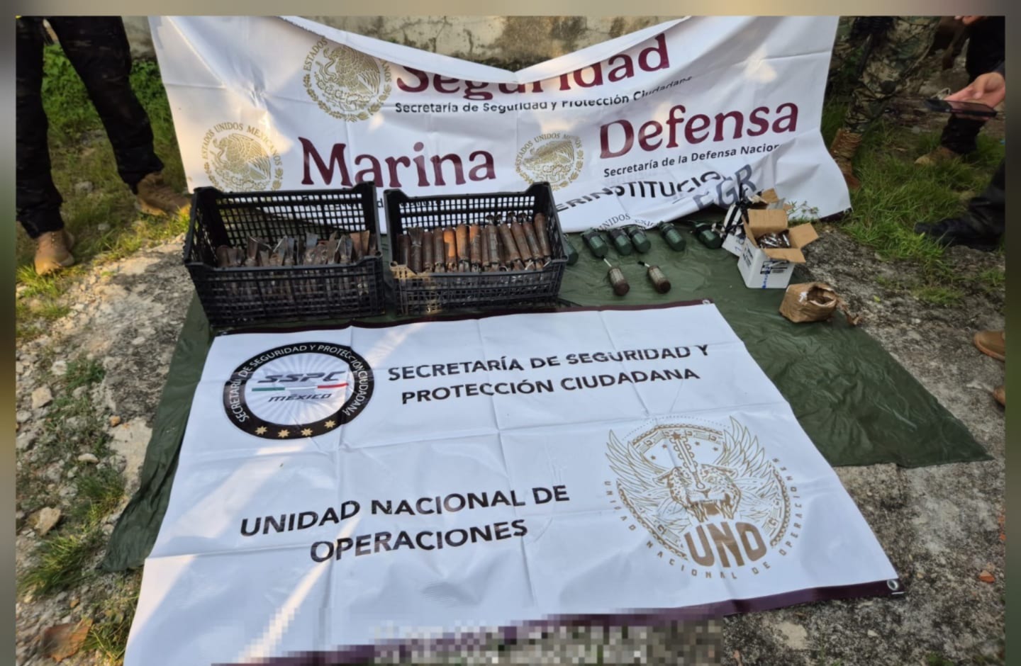 Marina asegura explosivos, droga y armas en Mazatlán