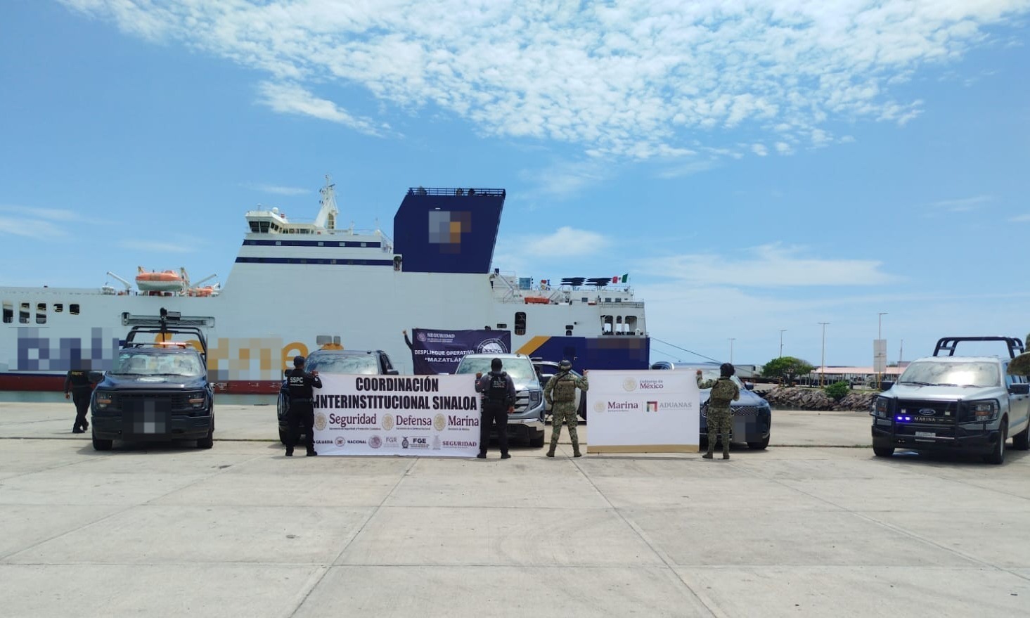Detectan autos con números alterados en el desembarque de la Terminal de Transbordadores en Mazatlán