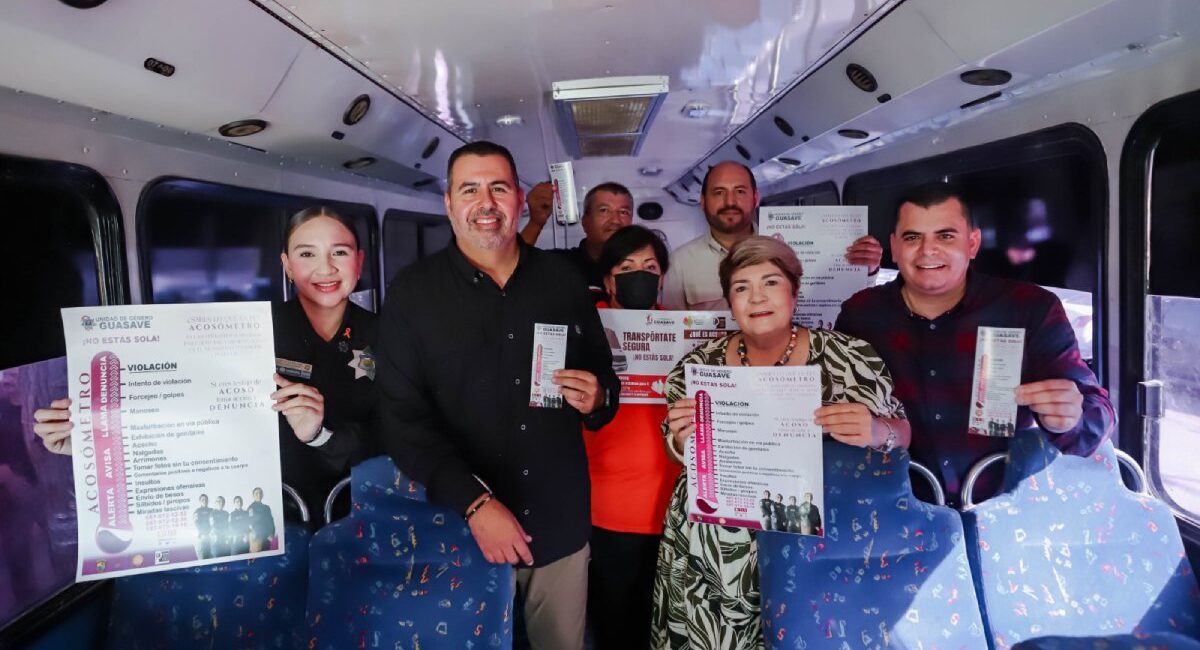 Buscan frenar el acoso en camiones de Guasave; arrancan programa de Transporte Seguro para mujeres y niñas