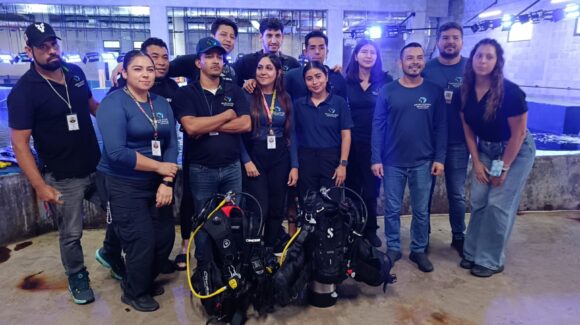 Buzos del Gran Acuario de Mazatlán, Sinaloa, van del fondo del mar a una misión para proteger la vida marina
