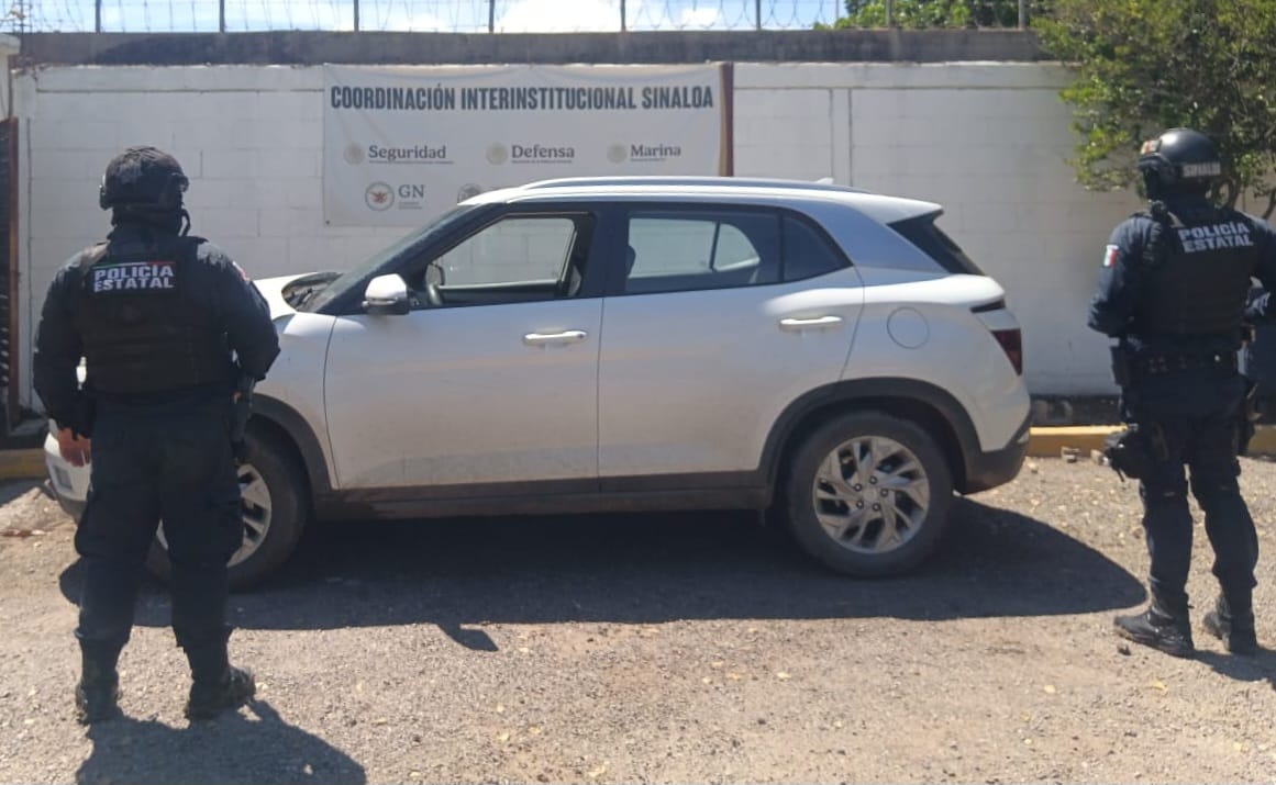 Camioneta asegurada en Culiacán