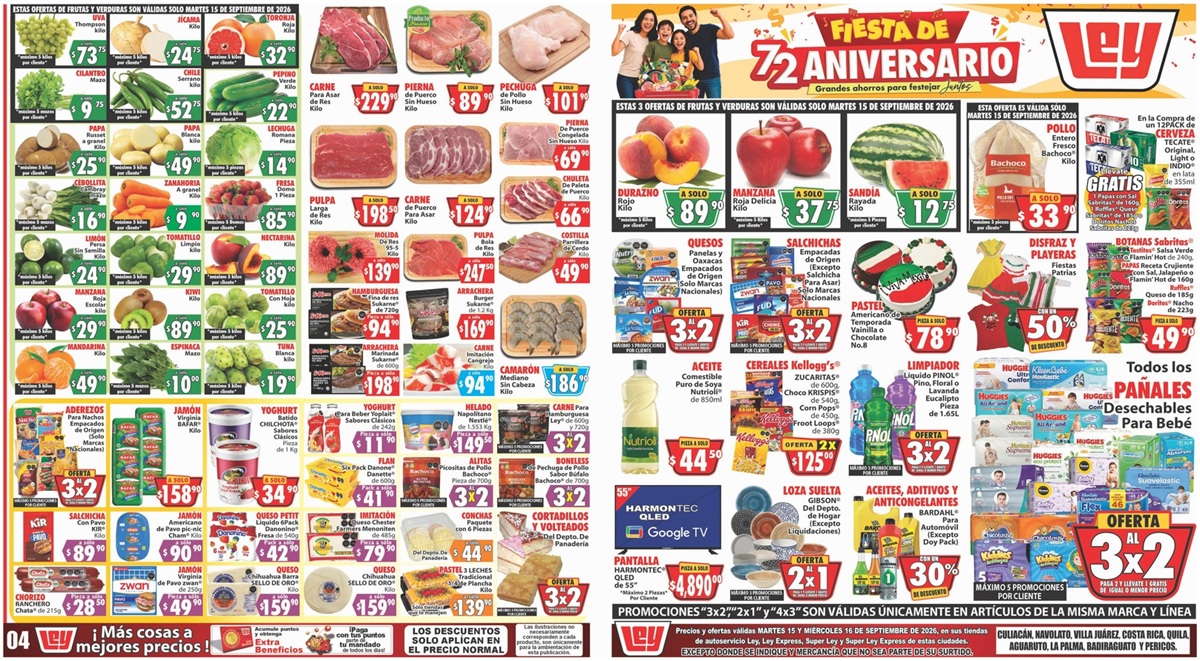 Ofertas de Casa Ley para el 15 y 16 de septiembre