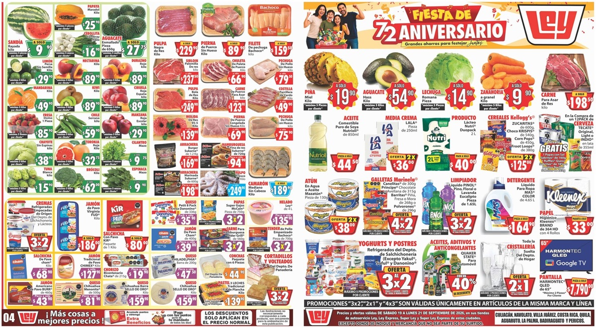 Ofertas de Casa Ley del 19 al 21 de septiembre