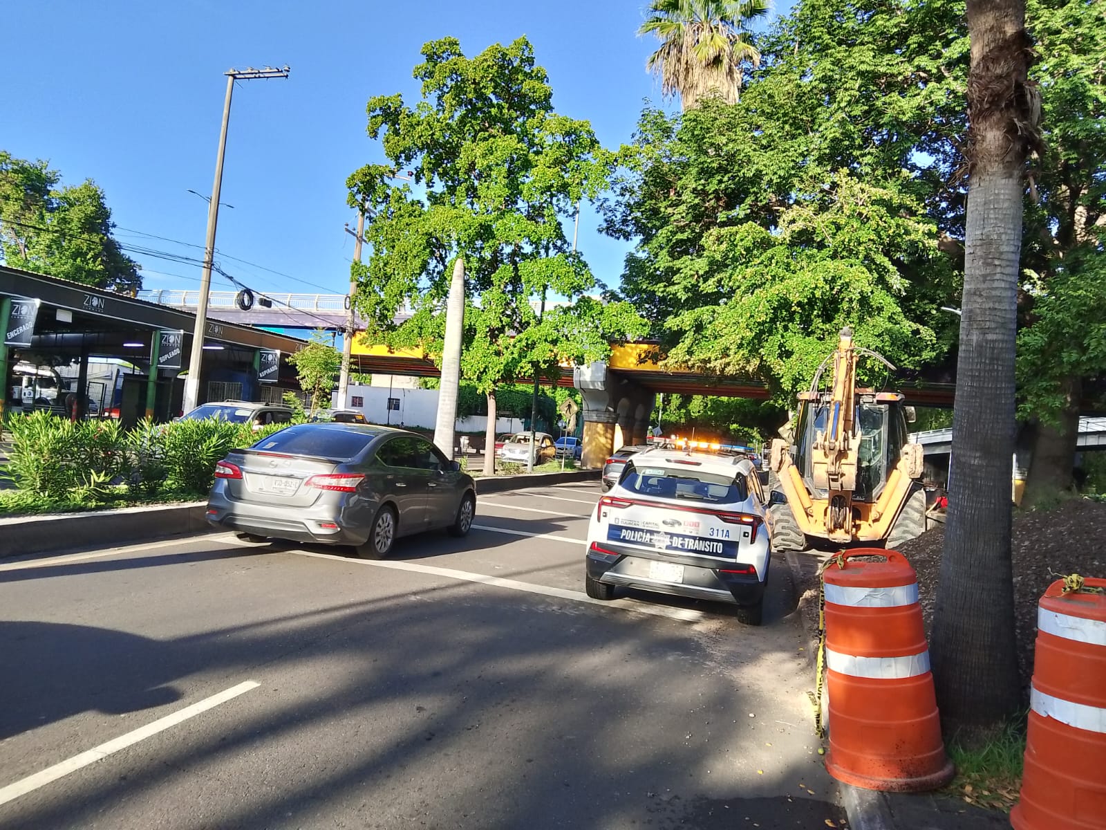 Cierre de carriles en el Malecón Viejo de Culiacán, Sin.