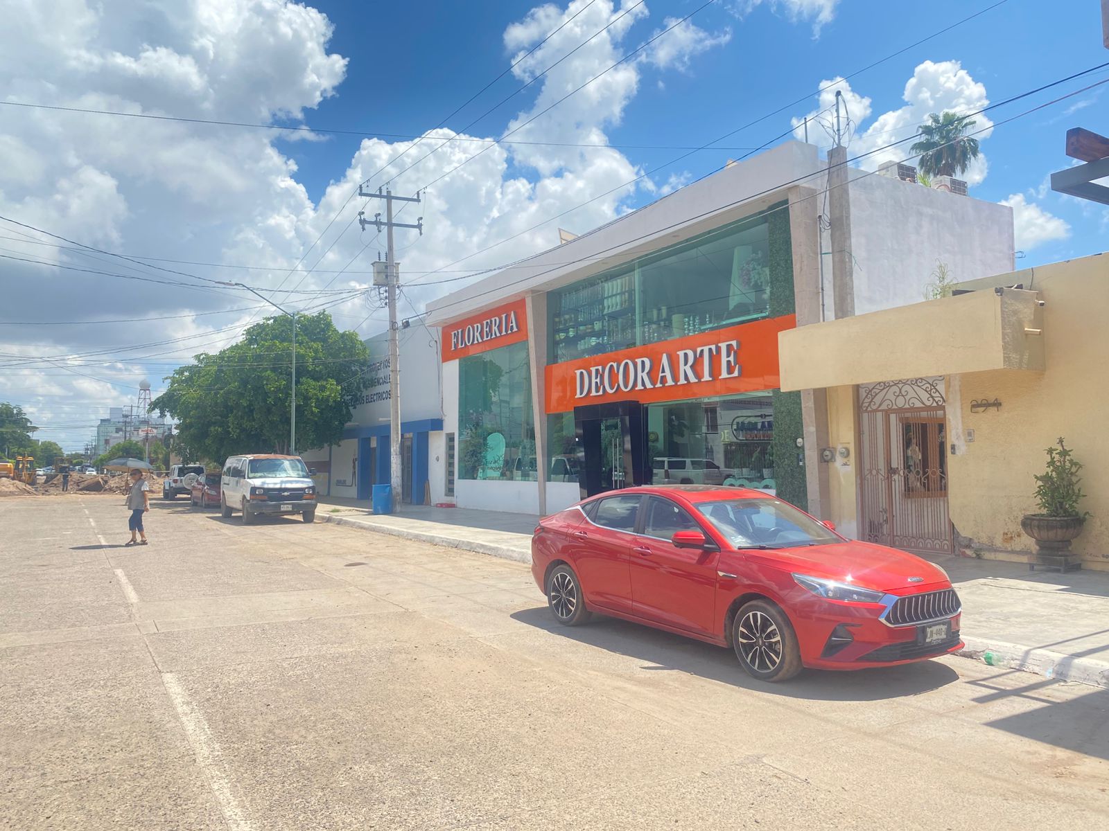 Socavón del bulevar Central de Guasave