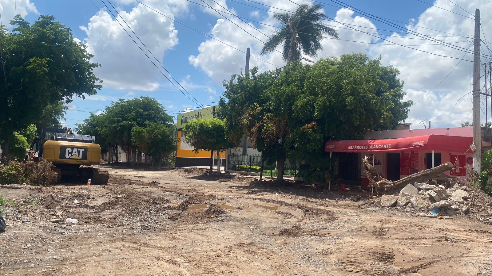 Socavón del bulevar Central de Guasave