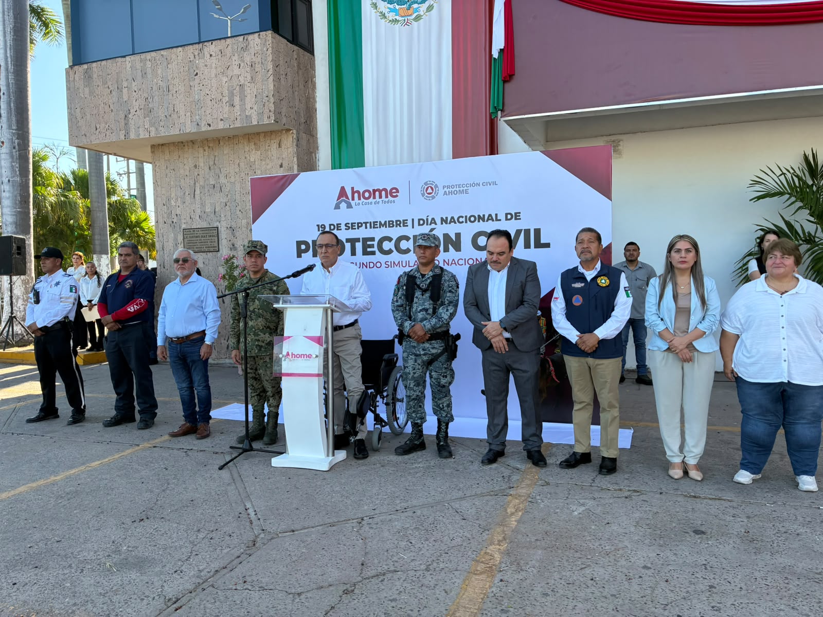 autoridades municipales conmemoraron en Ahome el Día Nacional de Protección Civil