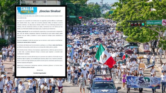 Consejo Sinaloense de Empresarios agradece “Sinaloa, ponte de pie” por alta participación en marcha por la paz en Culiacán