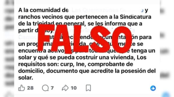 ¡Cuidado con los falsos apoyos de vivienda! Alertan por fraudes en Guasave