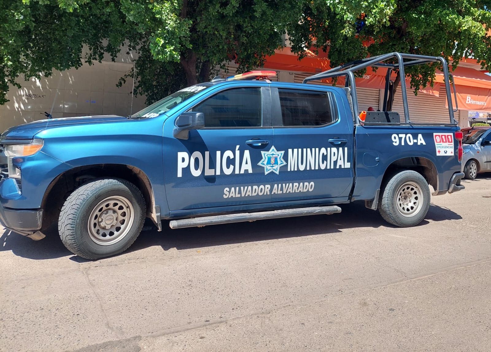 Patrulla de la Policía Municipal de Guamúchil