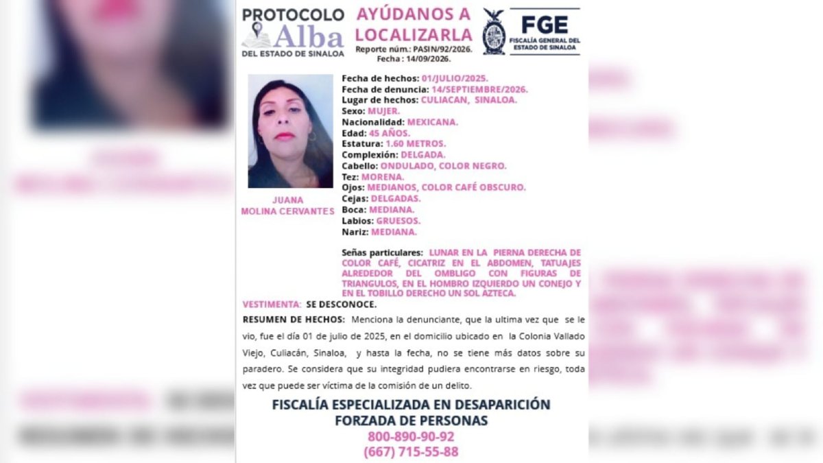 desaparece juana molina hace mas de un año en culiacan