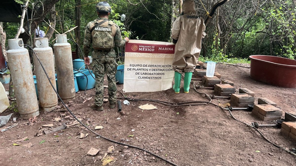 desmantelan en sinaloa narcolaboratorio con mas de 16 toneladas de metanfetamina tanques