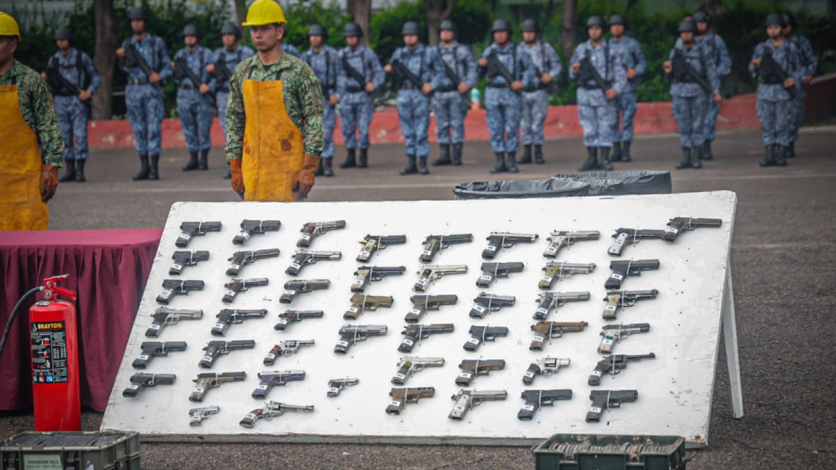 destruye ejercito 639 armas en culiacan arma corta