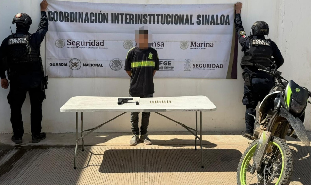 Detienen a sujeto con un arma en Mazatlán