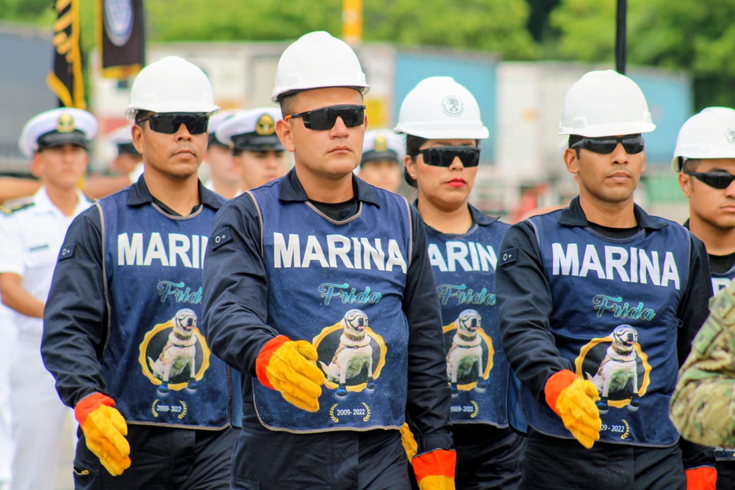 Ensayo del Desfile Cívico para el 16 de septiembre en Mazatlán