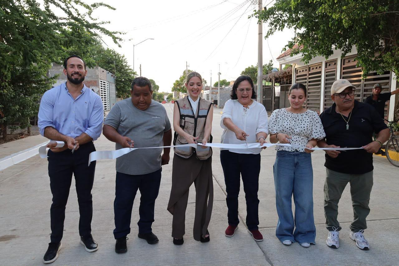 Entregan pavimentación en colonia Colosio Sí, en Mazatlán