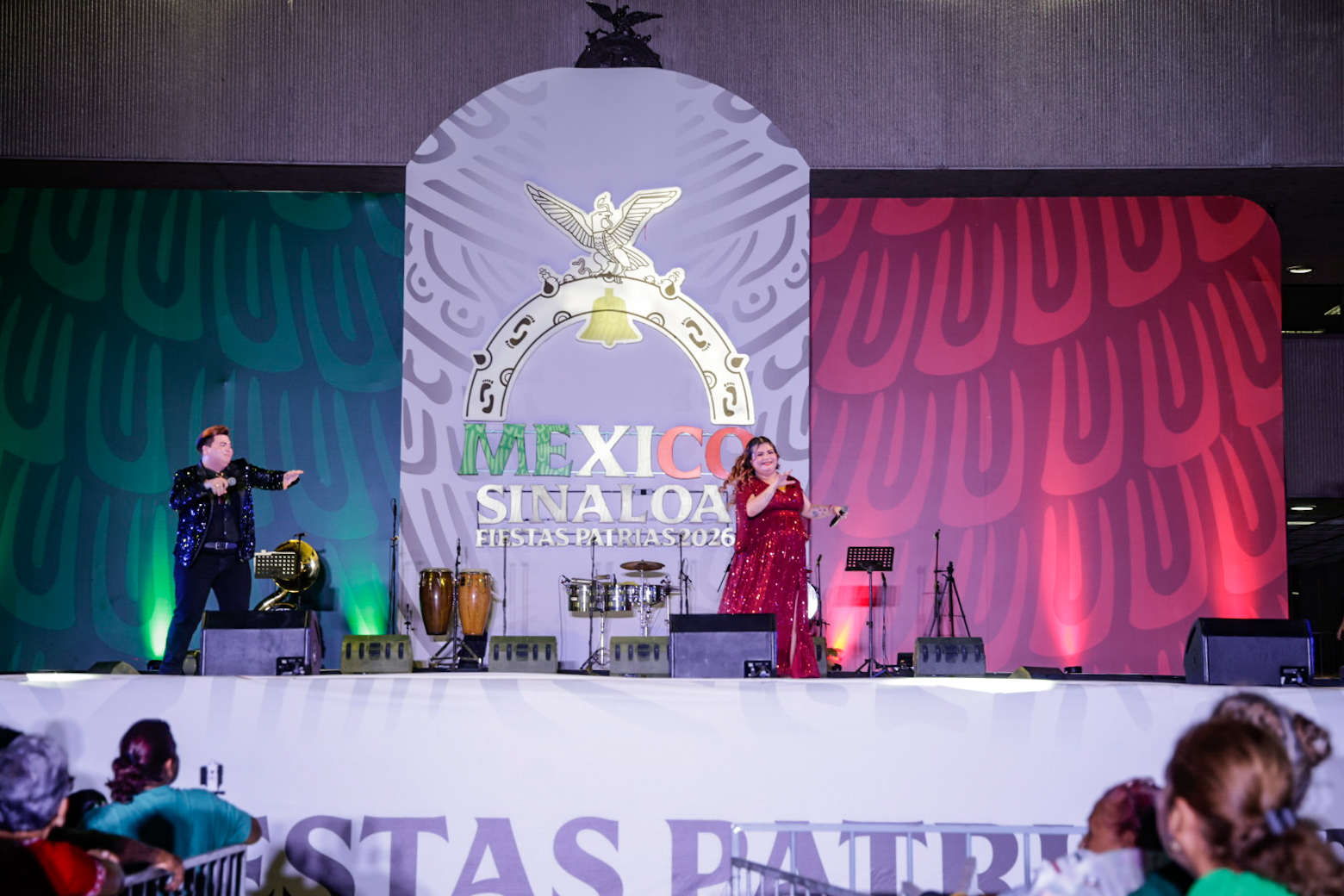 Espectáculo previo al Grito de Independencia, en Culiacán